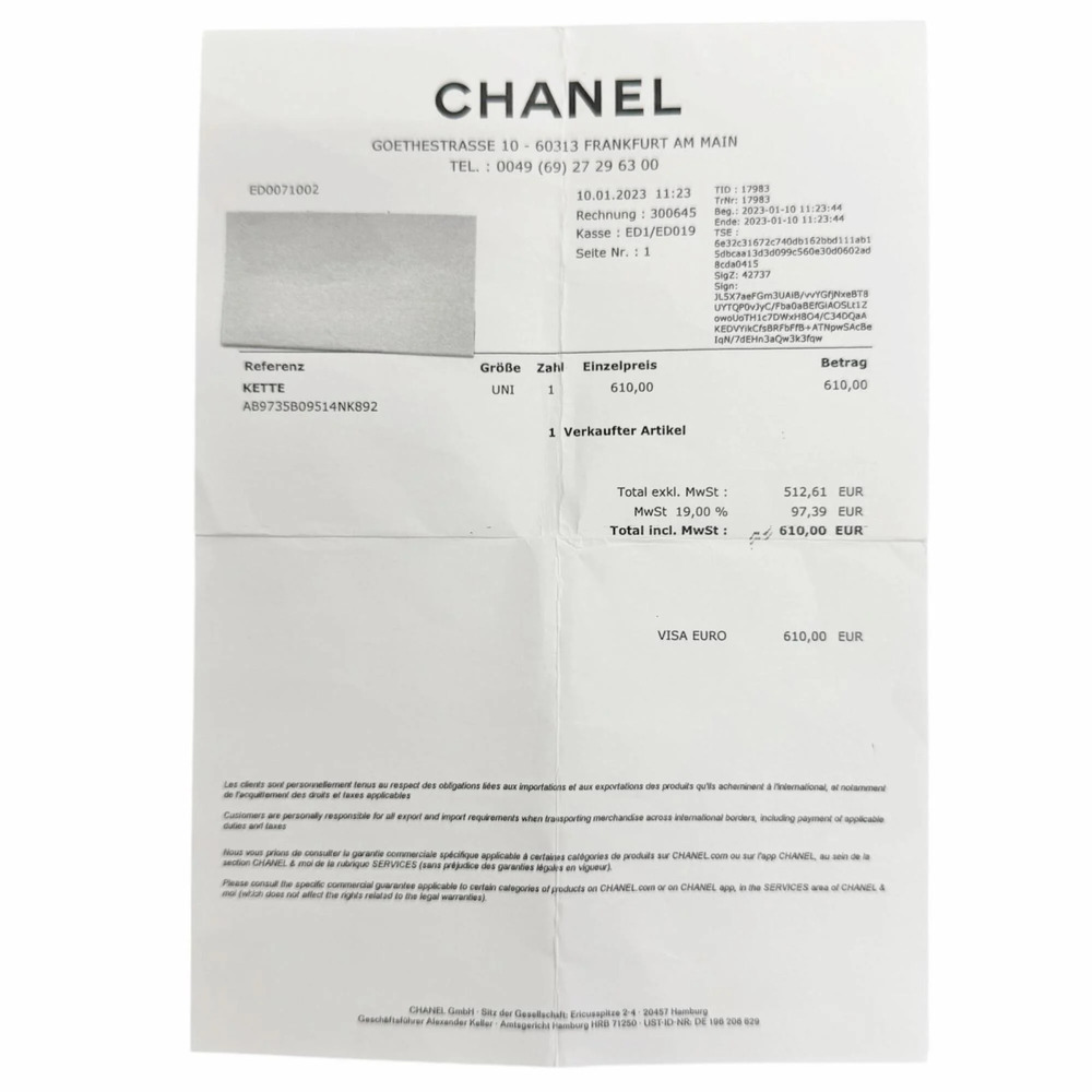 CHANEL Gold Logo Necklace - Picture 10 of 10